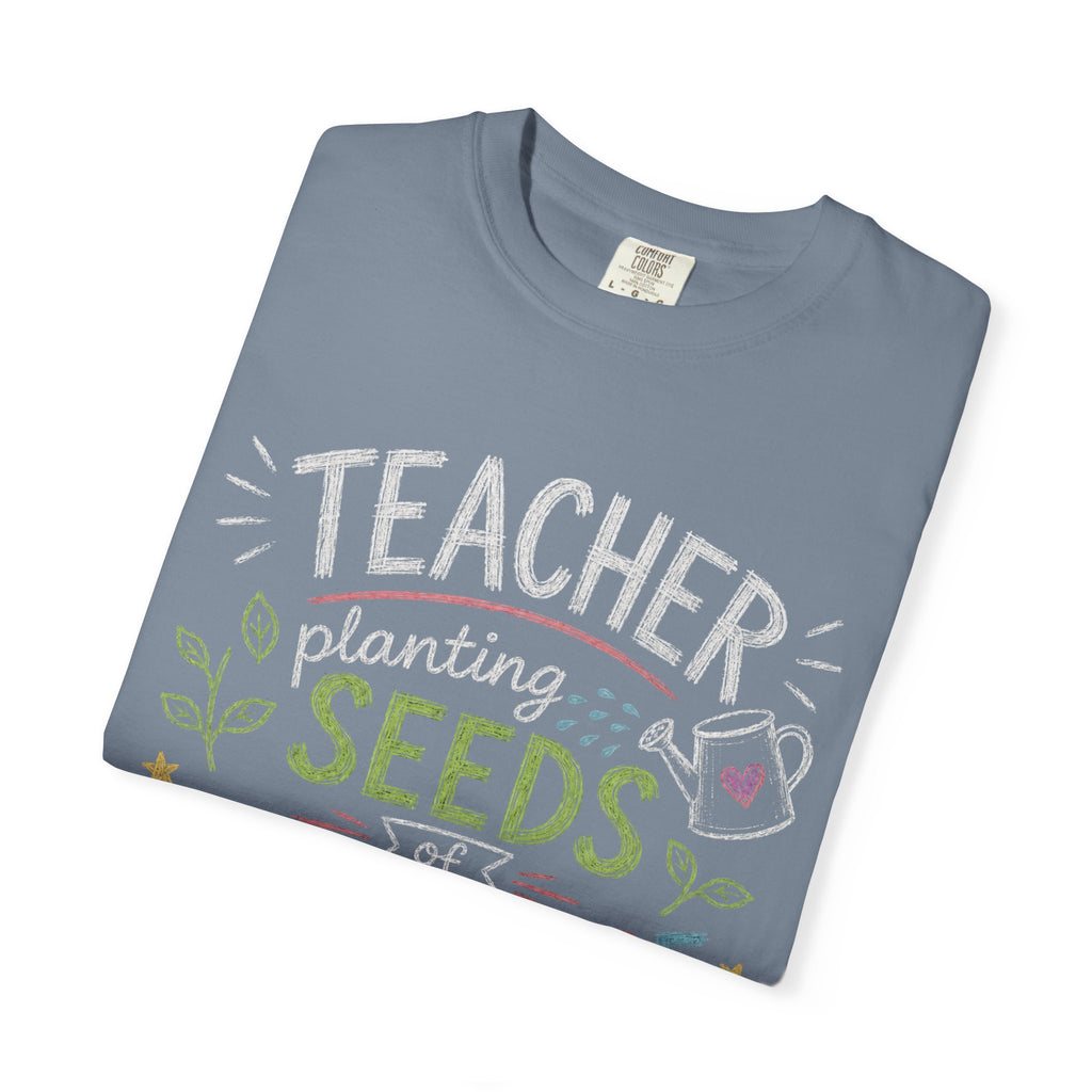 Teacher Planting Seeds of Knowledge Growing Bright Futures