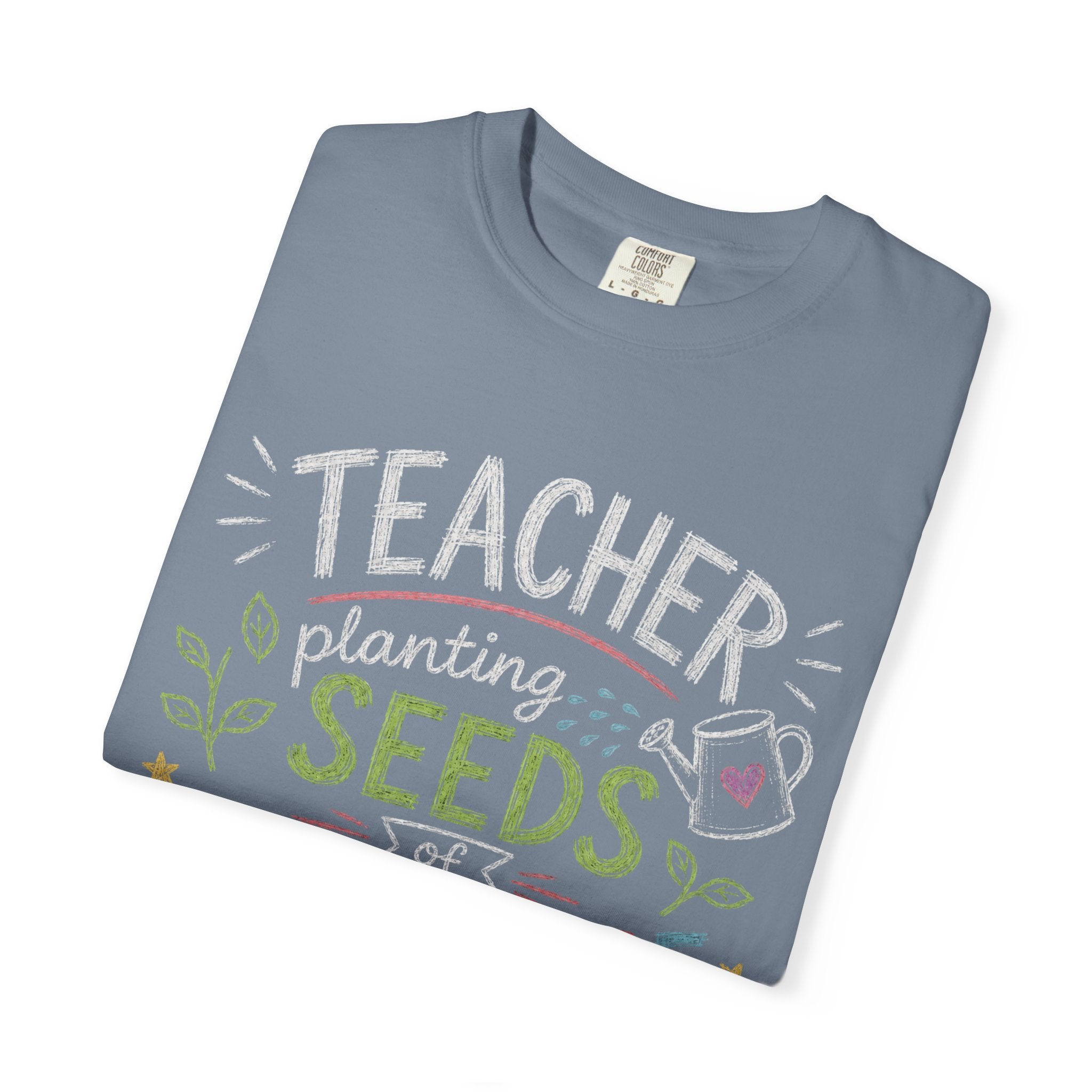 Teacher Planting Seeds of Knowledge Growing Bright Futures