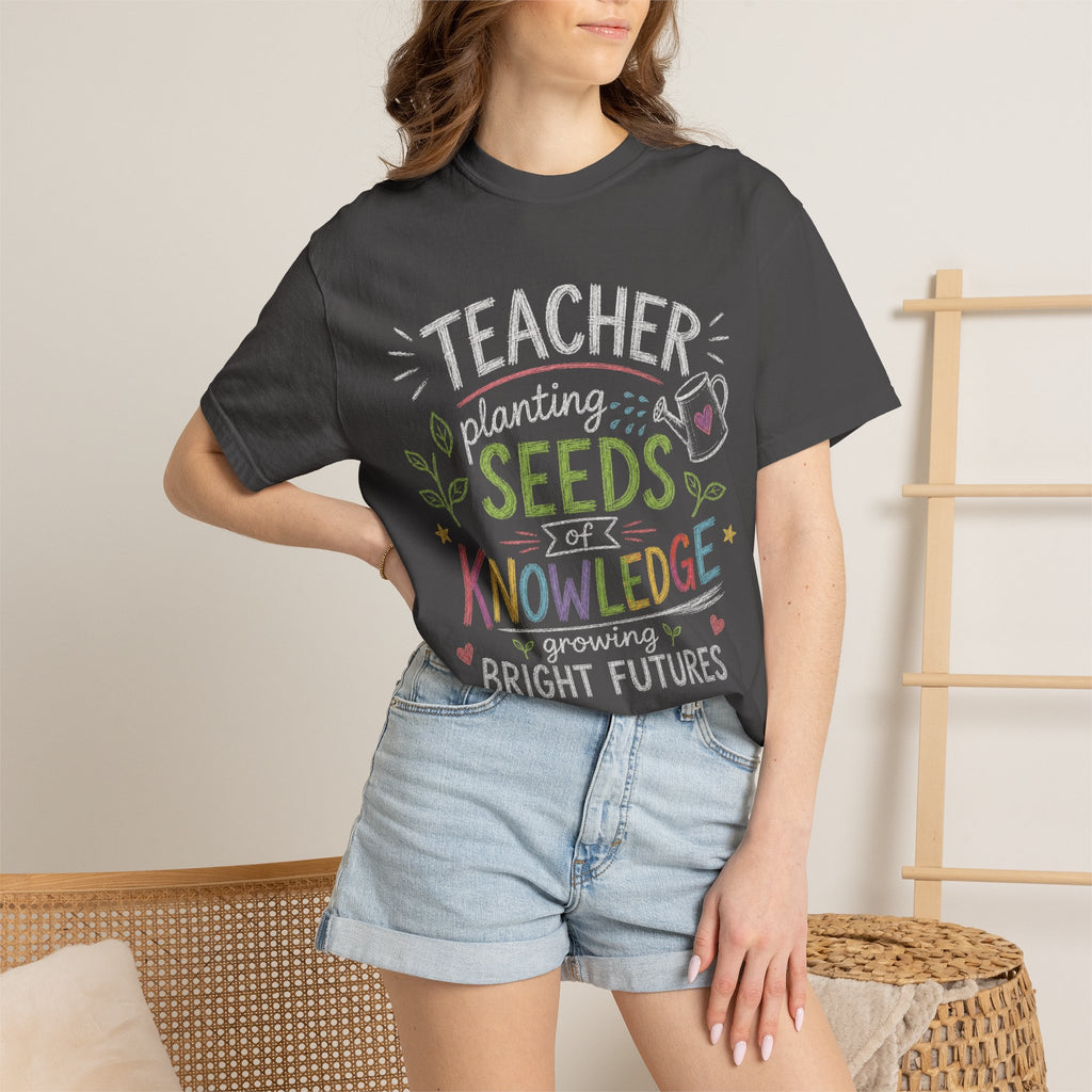 Teacher Planting Seeds of Knowledge Growing Bright Futures