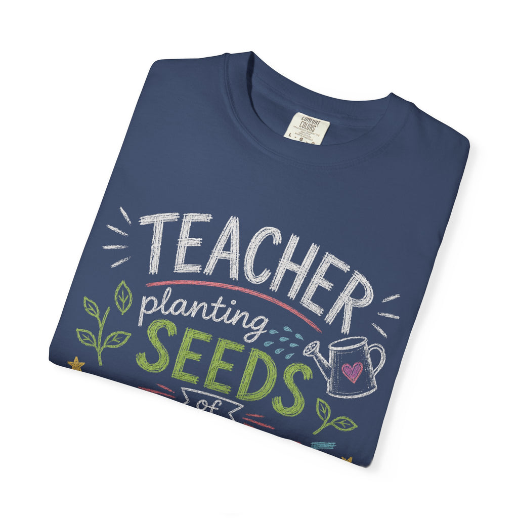 Teacher Planting Seeds of Knowledge Growing Bright Futures