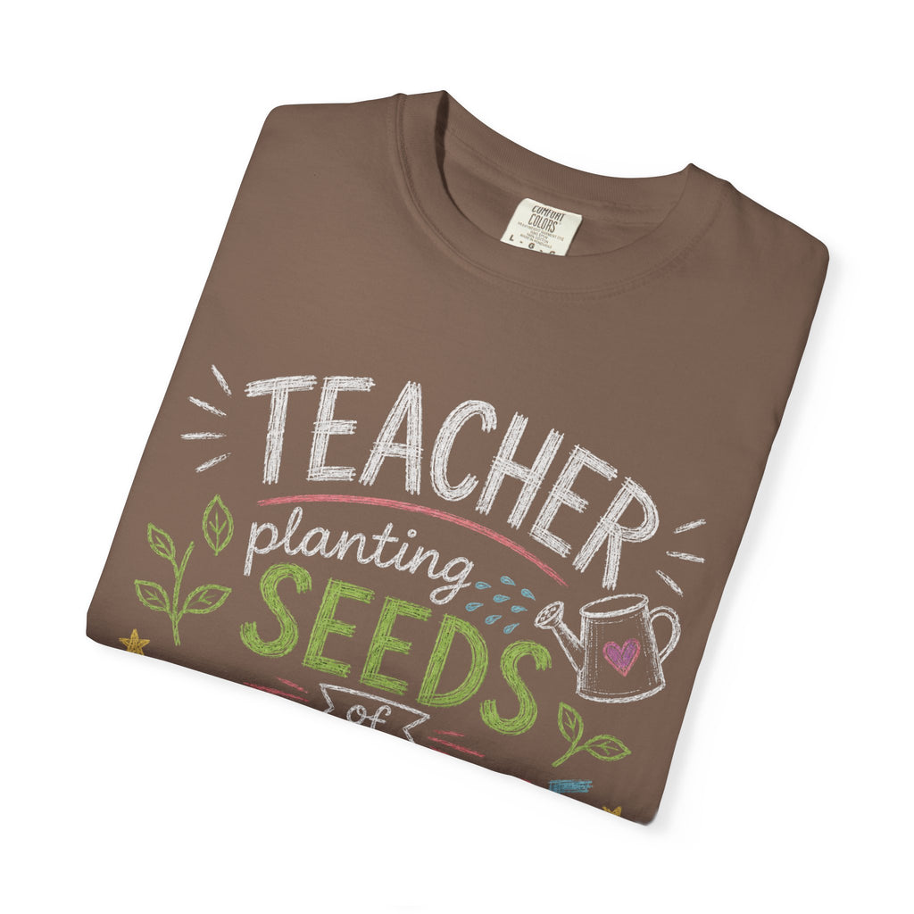 Teacher Planting Seeds of Knowledge Growing Bright Futures
