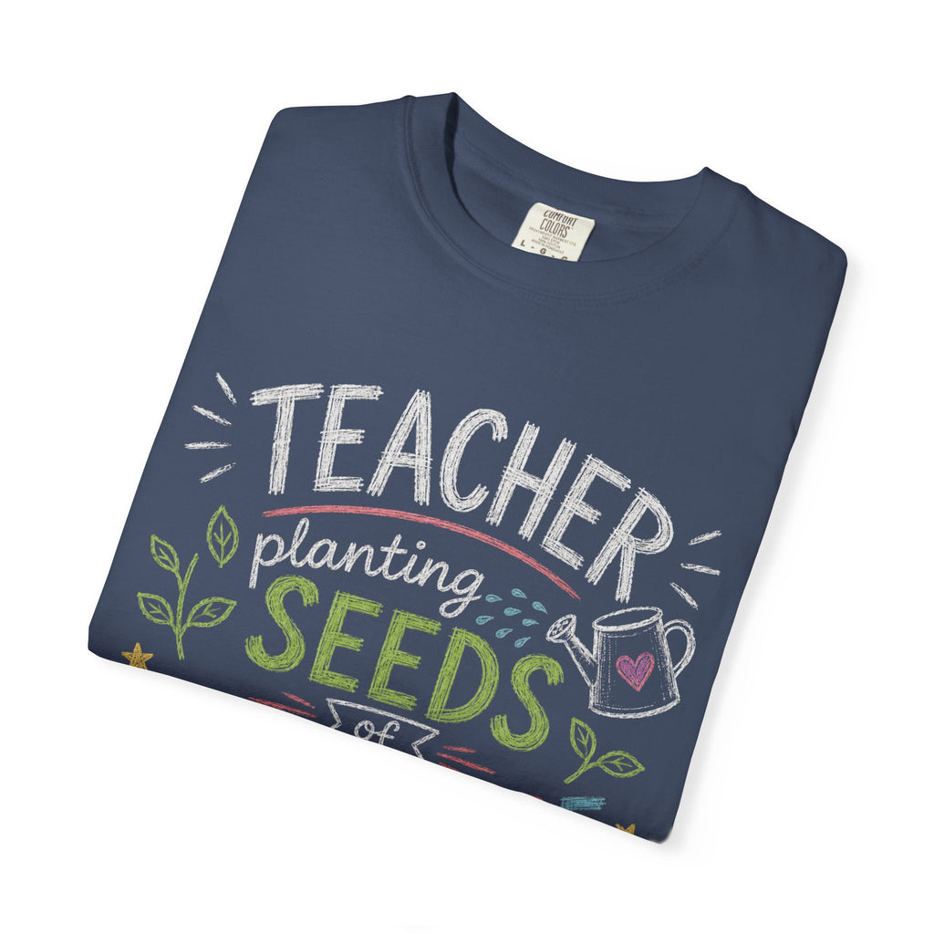 Teacher Planting Seeds of Knowledge Growing Bright Futures