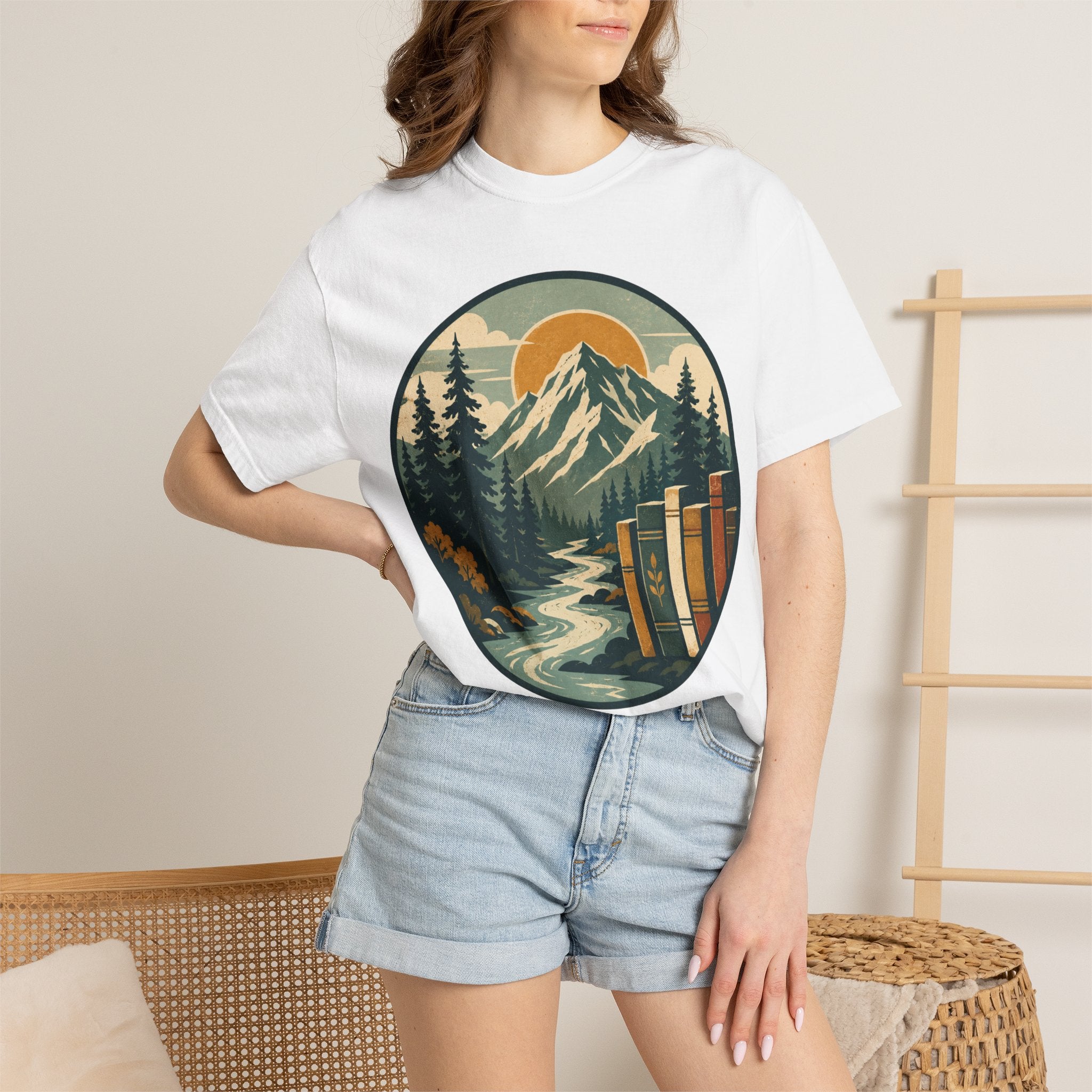 Mountain Peak and Forest Circle
