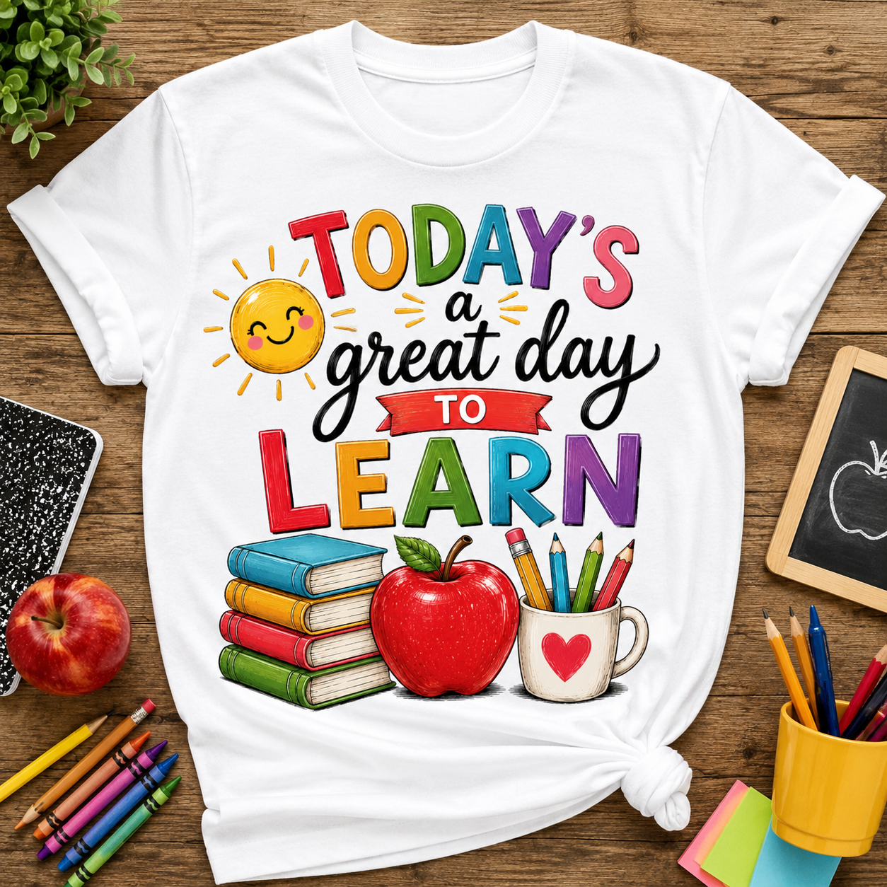 Todays a Great Day to Learn T-Shirt | Teacher School Learning Design