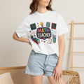 Math Teacher Graphic T-Shirt | Cute Chalkboard, Books, Calculator Design