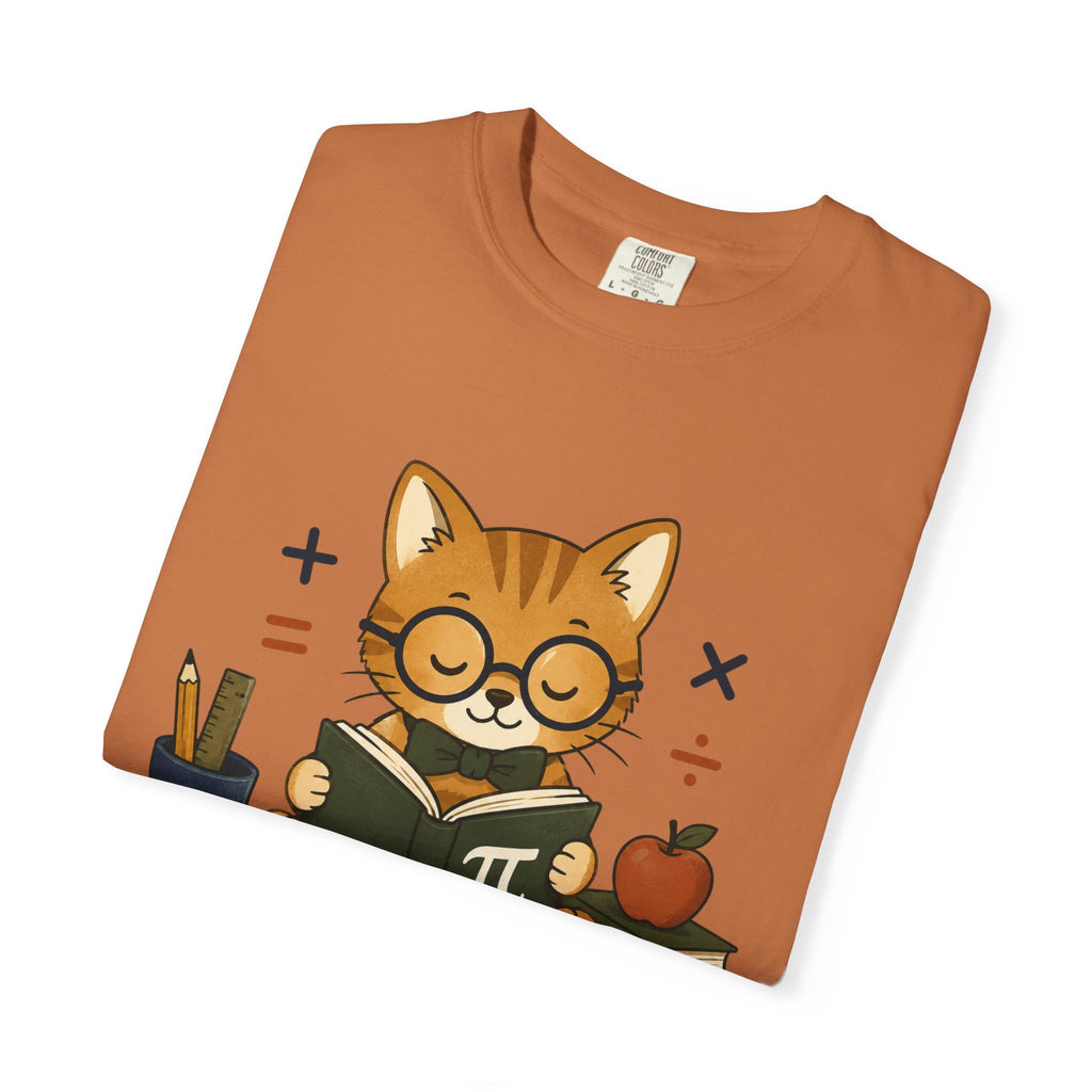 Scholarly Cat with Mathematics Textbook