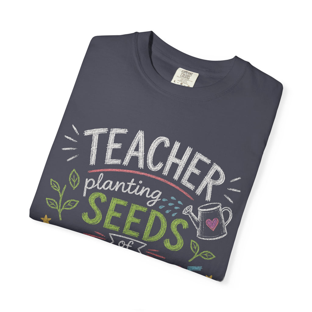 Teacher Planting Seeds of Knowledge Growing Bright Futures