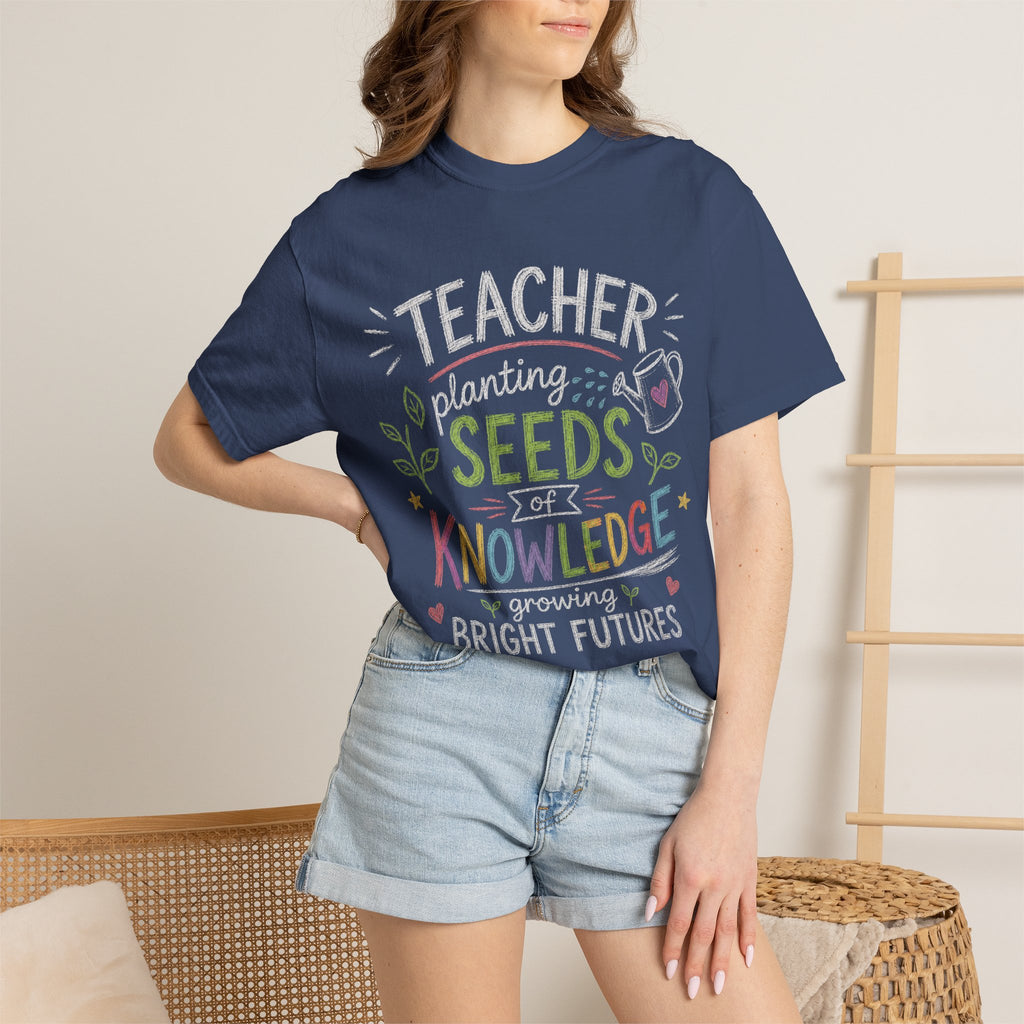 Teacher Planting Seeds of Knowledge Growing Bright Futures
