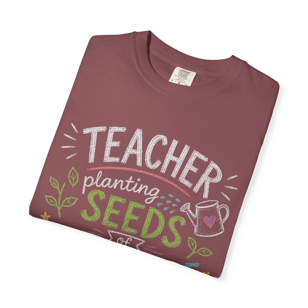 Teacher Planting Seeds of Knowledge Growing Bright Futures
