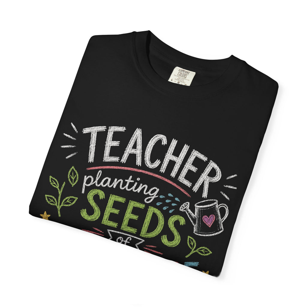 Teacher Planting Seeds of Knowledge Growing Bright Futures