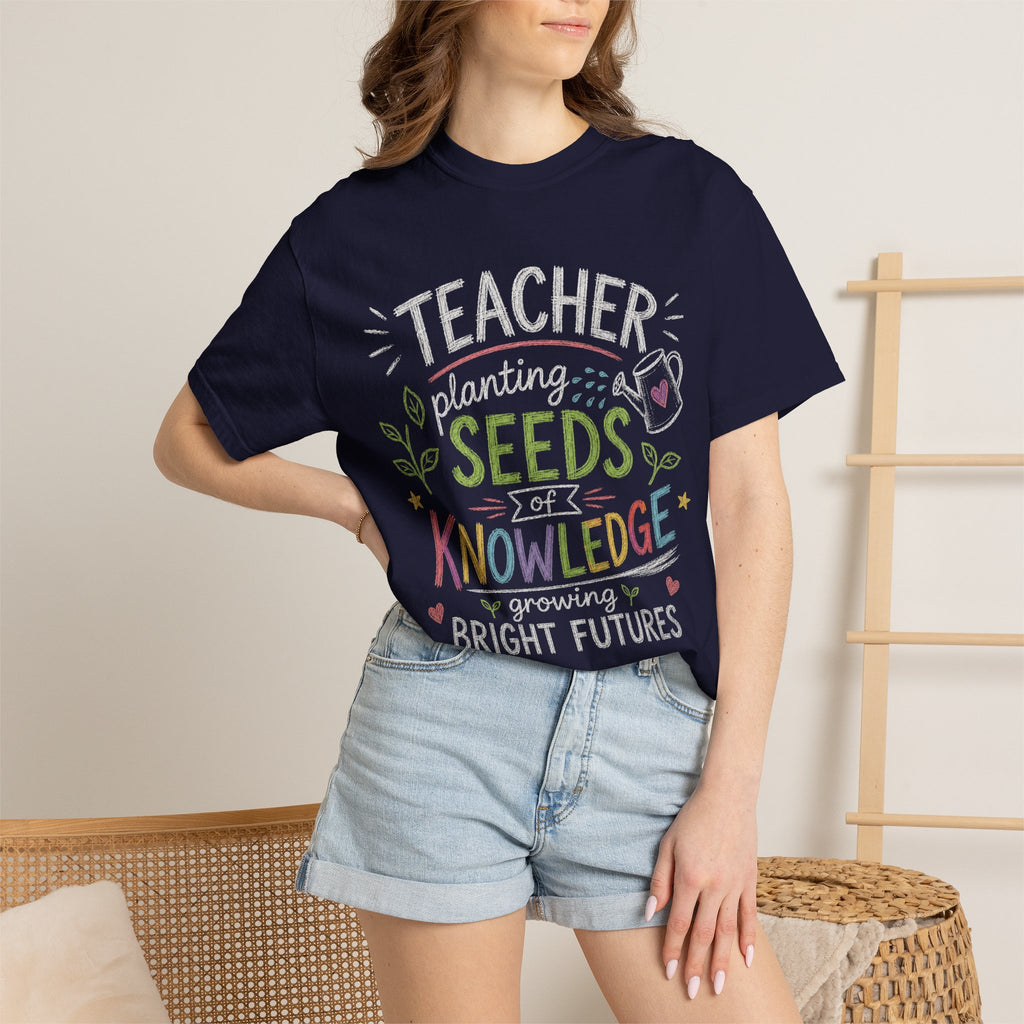 Teacher Planting Seeds of Knowledge Growing Bright Futures