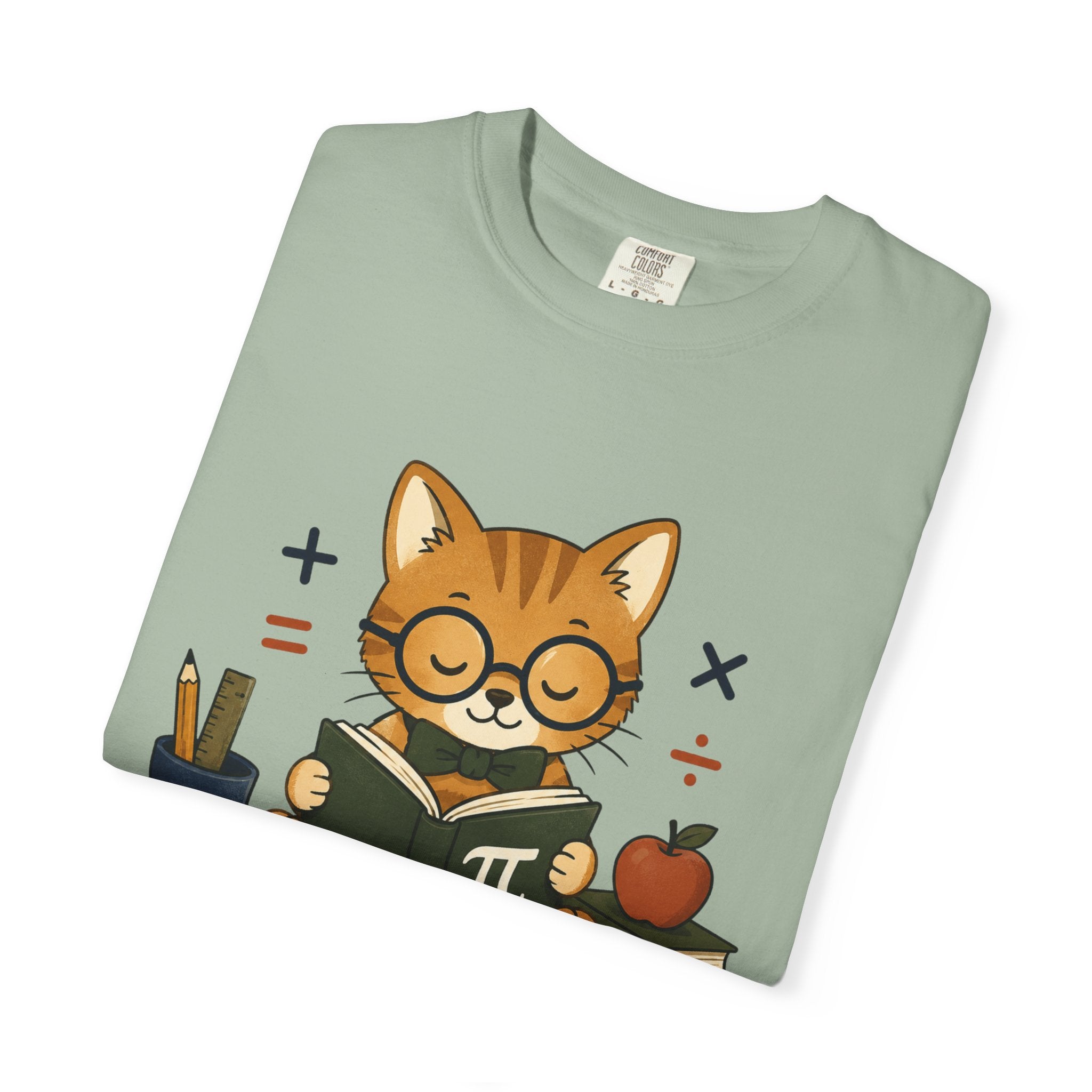 Scholarly Cat with Mathematics Textbook